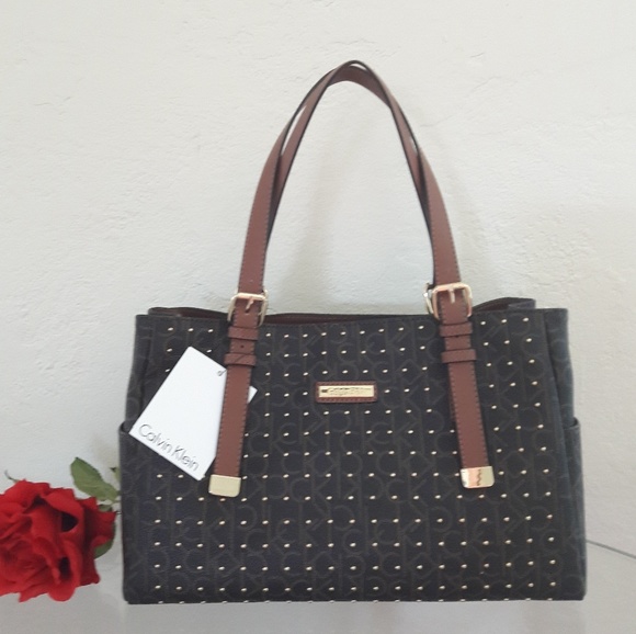 Calvin Klein Handbags - NWT CALVIN KLEIN LOGO SATCHEL HANDBAG PURSE